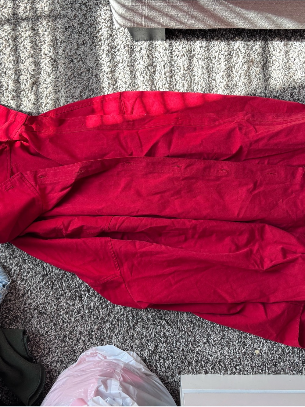 Zara Bright Red Button-Down Shirt